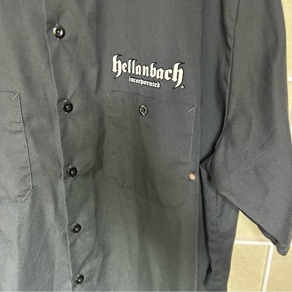 Dickies Men’s button up shirt Hellanback Incorporated size 3xl Black skull print - Picture 13 of 16